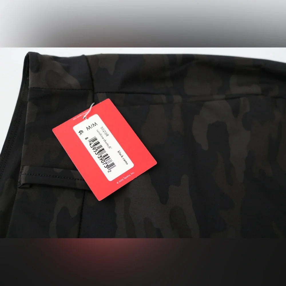 NWT- Spanx shorts in a black camo print. Size medium - Picture 4 of 5